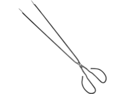 Pinça De Lareira Em Metal Preto, Resistente Ao Calor, Com Cabo Longo Para Churrasco Ao Ar Livre E Cozinha