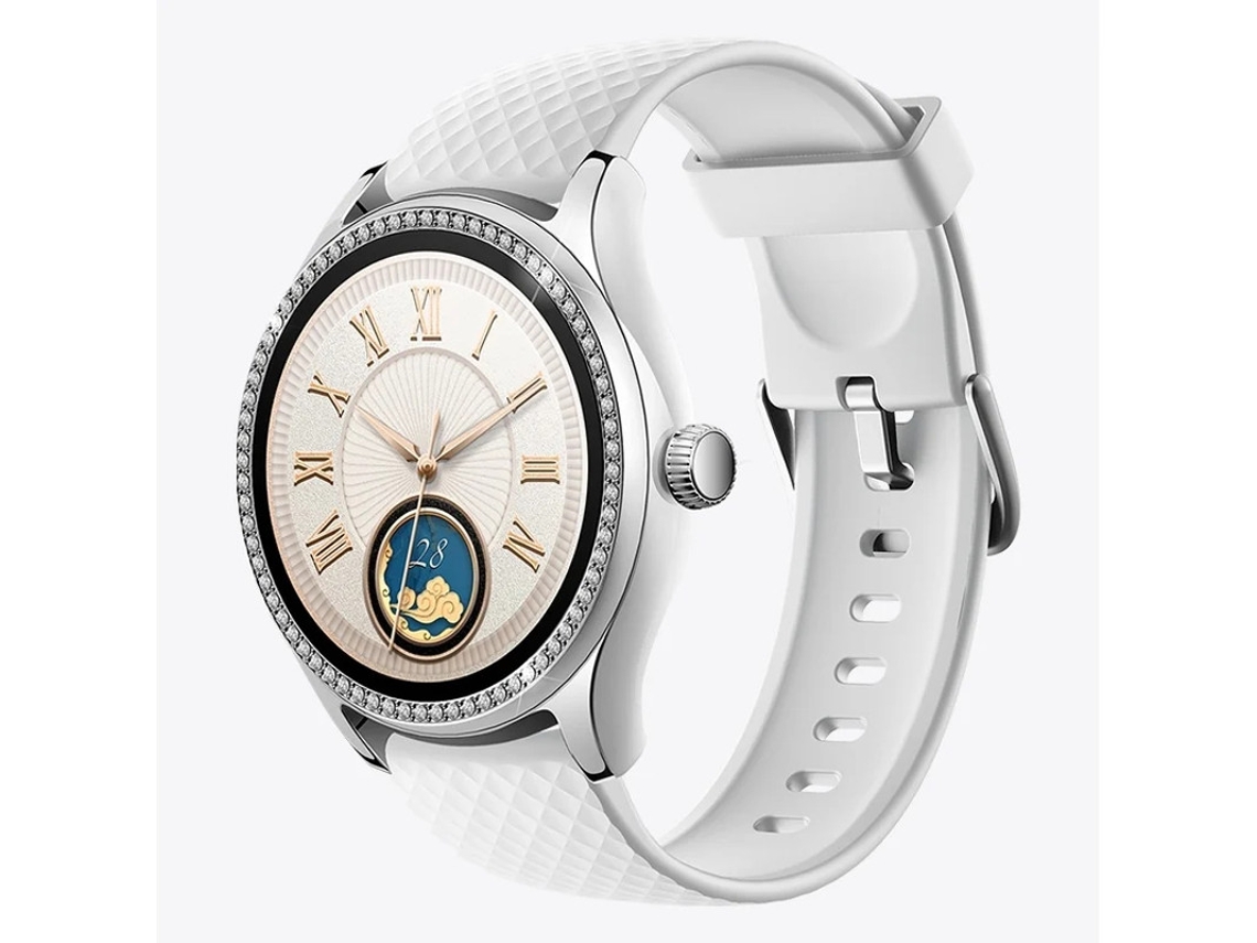 Smartwatch Attend/fazer Chamadas Monitoramento de Saúde 1.38 Polegadas IP68 À Prova Dágua Para Iphone Android Prata Bestvite
