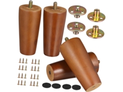 Shineofi Conjunto De 4 Pés Para Móveis, Sofá Cama, Mesa De Cabeceira E Armário Design Durável Antiderrapante Para Maior