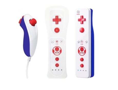 Comando QUMOX Manette Wii Remote Motion Plus Intégrée + Nunchuk Pour Nintendo Wii Wii Mini