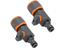2 Conectores Rápidos Universais Para Mangueira Jardim, Adaptador Para Sistema Rega E Lavagem.