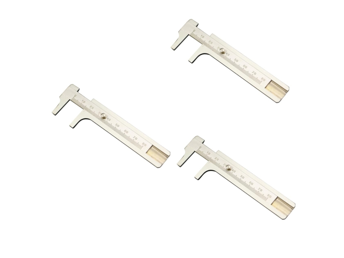 Paquímetro Vernier Em Miniatura De 3 Peças Latão Antigo Iplusmile, E