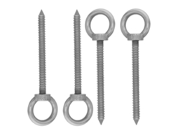 Conjunto De 4 Parafusos Olhal Autoatarraxantes M10x100 Em Aço Inoxidável 304, Ganchos Metálicos Reforçados.