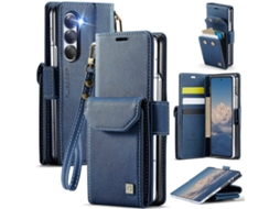 Capa Para Celular Autspace A23 Organ Card Bag Com Proteção Rfid Magnética Em Pu Para Samsung Galaxy Z Fold5 5g
