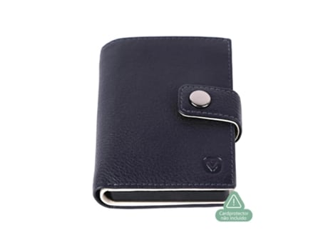 Valenta Carteira Card Wallet Leather Magsafe Luxe Navy