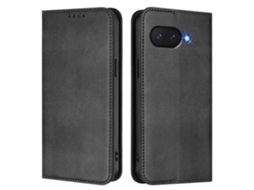 Capa Tipo Carteira Para Google Pixel 9a Com Textura Retrô E Bloqueio Rfid Em Couro