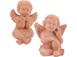 Kichouse 2 Pequenas Estatuetas de Anjos de Cerâmica com Estabilidade, Anjos de Cerâmica Detalhados, Projetos Artesanais CHABERLU