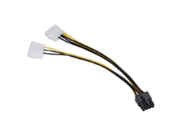 5pcs Novo Cabo Adaptador De Energia Para Placa De Vídeo E Disco Rígido Sata De 8 Pinos Simples Para 4 Pinos Duplos