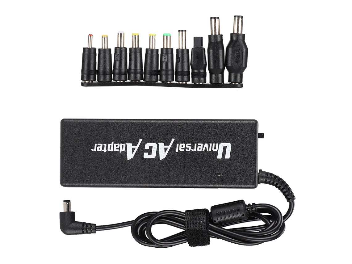 Adaptador Multifuncional Para Laptop (90w De Potência, 10 Adaptadores De Plugue)