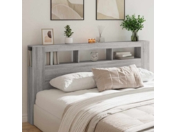 Vidaxl Cabeceira C/ Leds 200x18,5x103,5 Cm Deriv. Madeira Cinza Sonoma