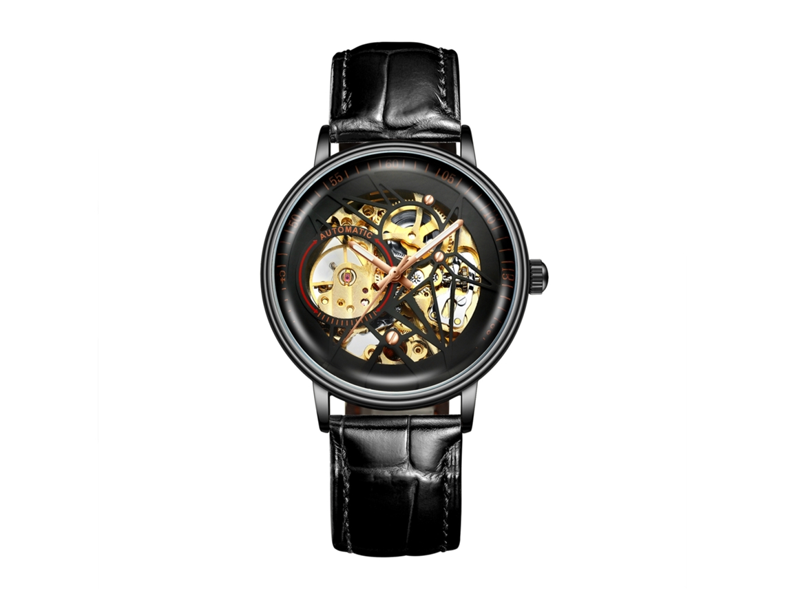 Relógio masculino MDUG com cronógrafo, pulseira azul, mostrador preto