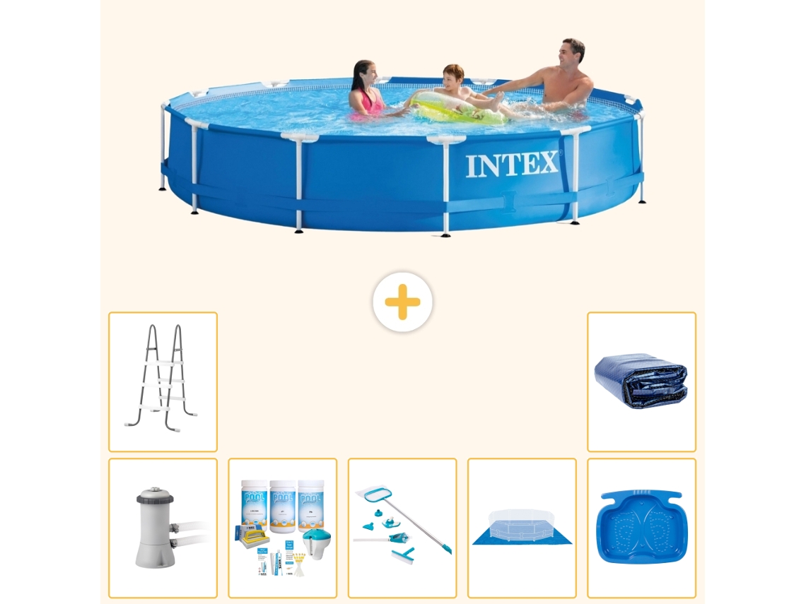 Intex Piscina Com Estrutura Redonda - 366x76 Cm - 8-peças S20486