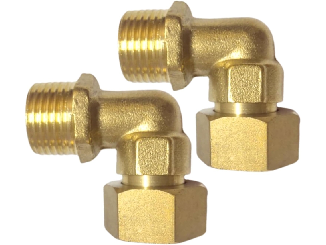 Cotovelo De Latão Com Rotação De 90 Graus, Rosca De 0,5 Polegadas, Conector