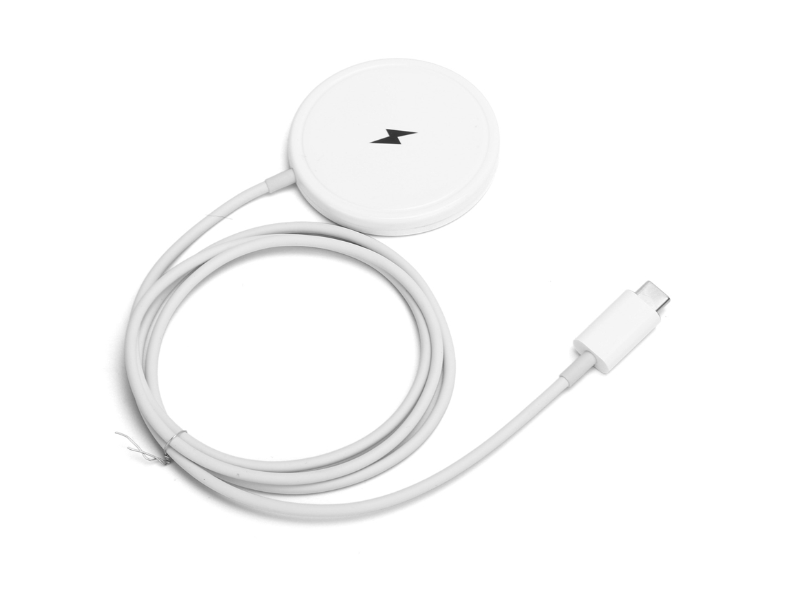 Carregador Sem Fio Magnético 15w Rápido Abs Uv Tipo C Para Iphone Android