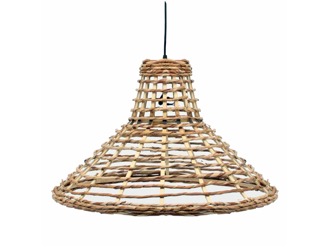 Candeeiro de Teto DKD HOME DECOR Castanho Rotim 50 W 56 X 56 X 34 Cm