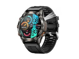 Smartwatch Com Tela Hd De 1,46 Polegadas, Rastreador De Condicionamento Físico, Monitor De Pressão Arterial E Frequência Cardíaca Yizhood (preto)