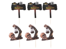 6 Peças De Topo De Bolo De Festa Para Decorações De Halloween