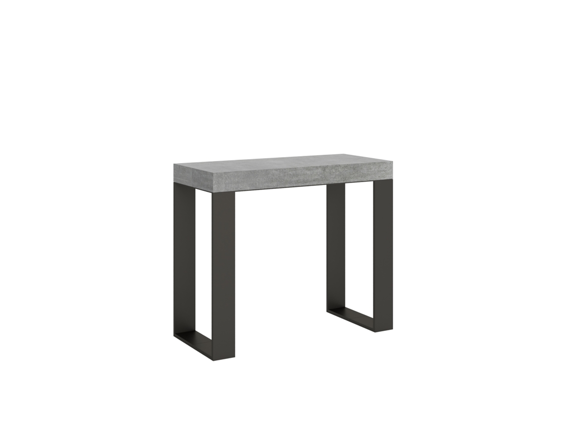 Consolas Tecno Small Premium Extensível até 196 cm ITAMOBY (90 x 40 x 77 cm - Painéis em Melamina - Cimento)