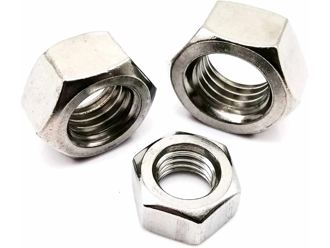 Porcas Sextavadas, Aço Inoxidável 304, Cor Prata, M1-m16