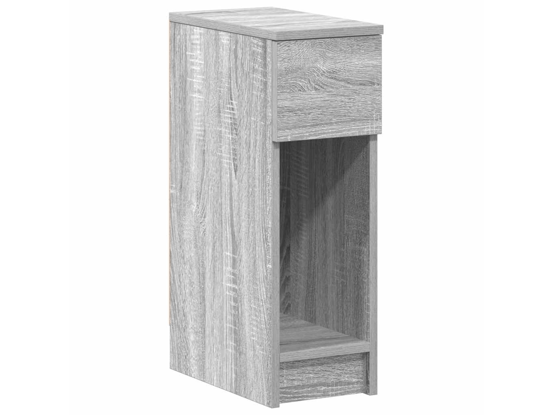 Bedside Cabinet, Bedside Cabinets Vidaxl Cinzeto Madeira Processada (n/a)