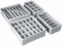 Organizador De Roupas Íntimas, Caixa De Armazenamento Dobrável, Kit Divisor De Gavetas Olysi Shop