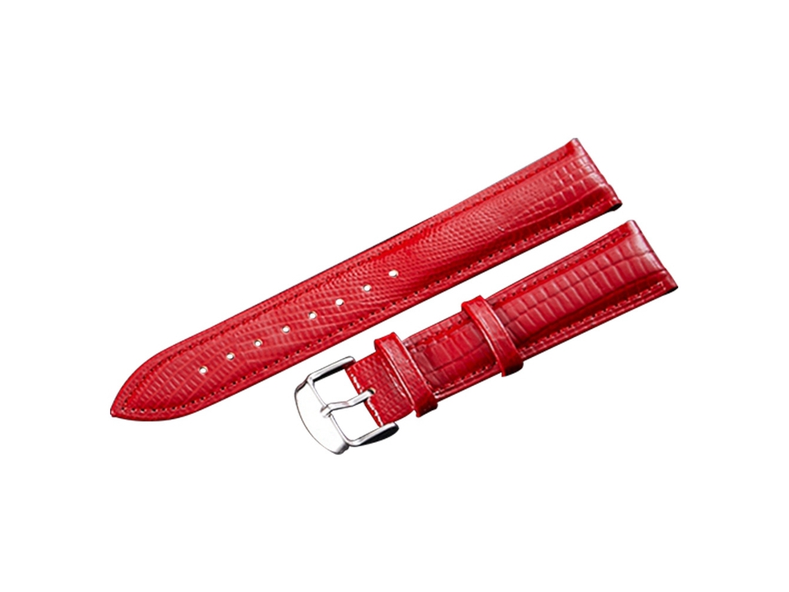 Pulseira De Relógio De Couro Pu Casual Fashion Para Homens E Mulheres Vermelha