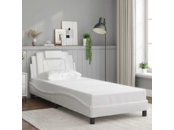 Vidaxl Estrutura De Cama Viana Sem Colchão 90x200 Cm Couro Artificial Branco