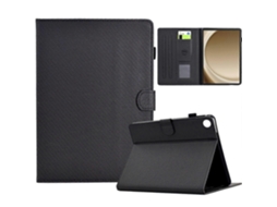 Capa para Samsung Galaxy Tab A9, capa de couro sintético com suporte e função de despertar/repouso automático, preto Hengrongshen