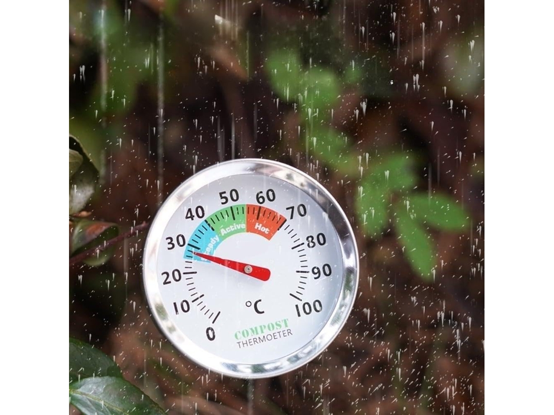 Termômetro Para Compostagem, Sonda De Aço Inoxidável 30cm 50cm Solo Com Escala 0a 100 Graus Fahrenheit Jardim