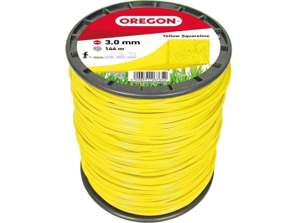 Linha Roçadeira Quadrada Nylon Amarelo 3.0Mm/144M OREGON 69-421-Y