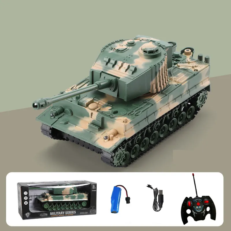 Tanque De Controle Remoto, Carro De Guerra Militar De Controle Remoto Com Som, Luz E Música, Modelo Recarregável.