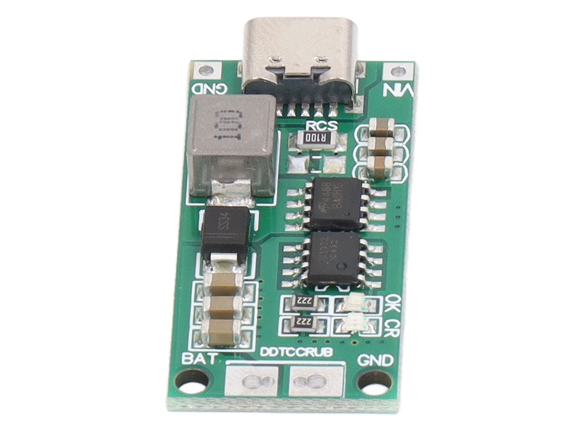 Módulo Carregador De Bateria Verde Com Proteção Anti-curto Circuito E Sobrevoltagem (3‑6v/1a)