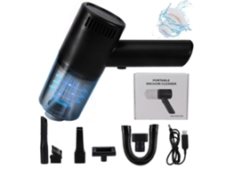 Lurelia Aspirador Portátil Sem Fios Para Carro, 6000 Pa, 60 W, 2000 Mah, 7,4 V, Usb, Preto