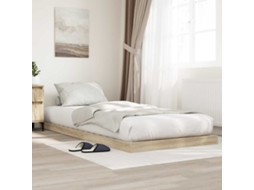 Vidaxl Estrutura De Cama De Chão Sonoma 80 X 200 Cm Madeira Processada