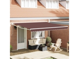 Vidaxl Toldo Retrátil Automático 400x300 Cm Castanho
