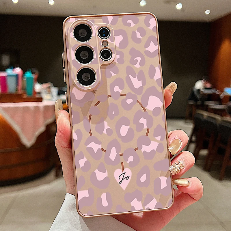 Capa Magnética Para Celular Galaxy A15 Com Estampa Listrada (dourada)