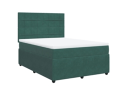 Box Spring Bed, Box Spring Beds Vidaxl Verde Veludo (140 X 190 Cm)