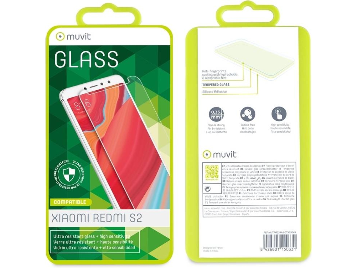 Pelicula de Vidro MUVIT Redmi S2