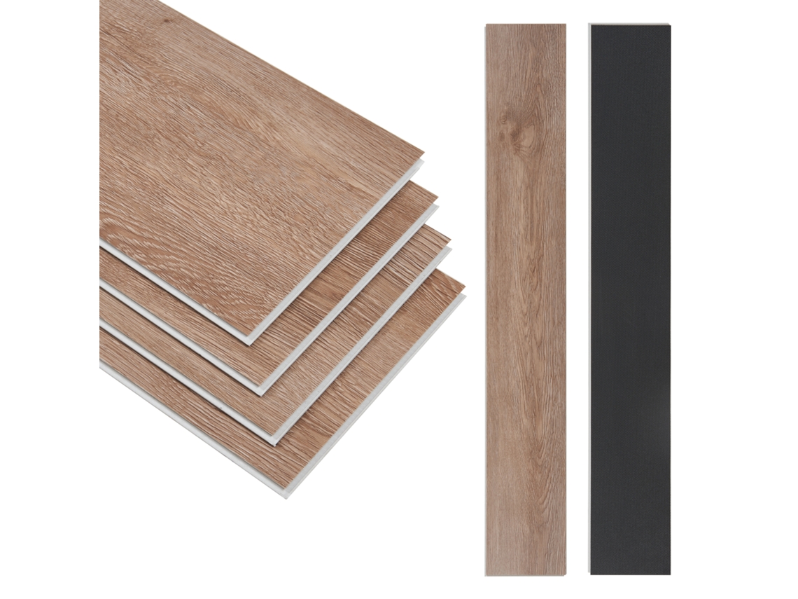 Piso Laminado Okapirg Spc 10 Tábuas 122 X 18 Cm 2,196 M² Carvalho Natural Neu.holz