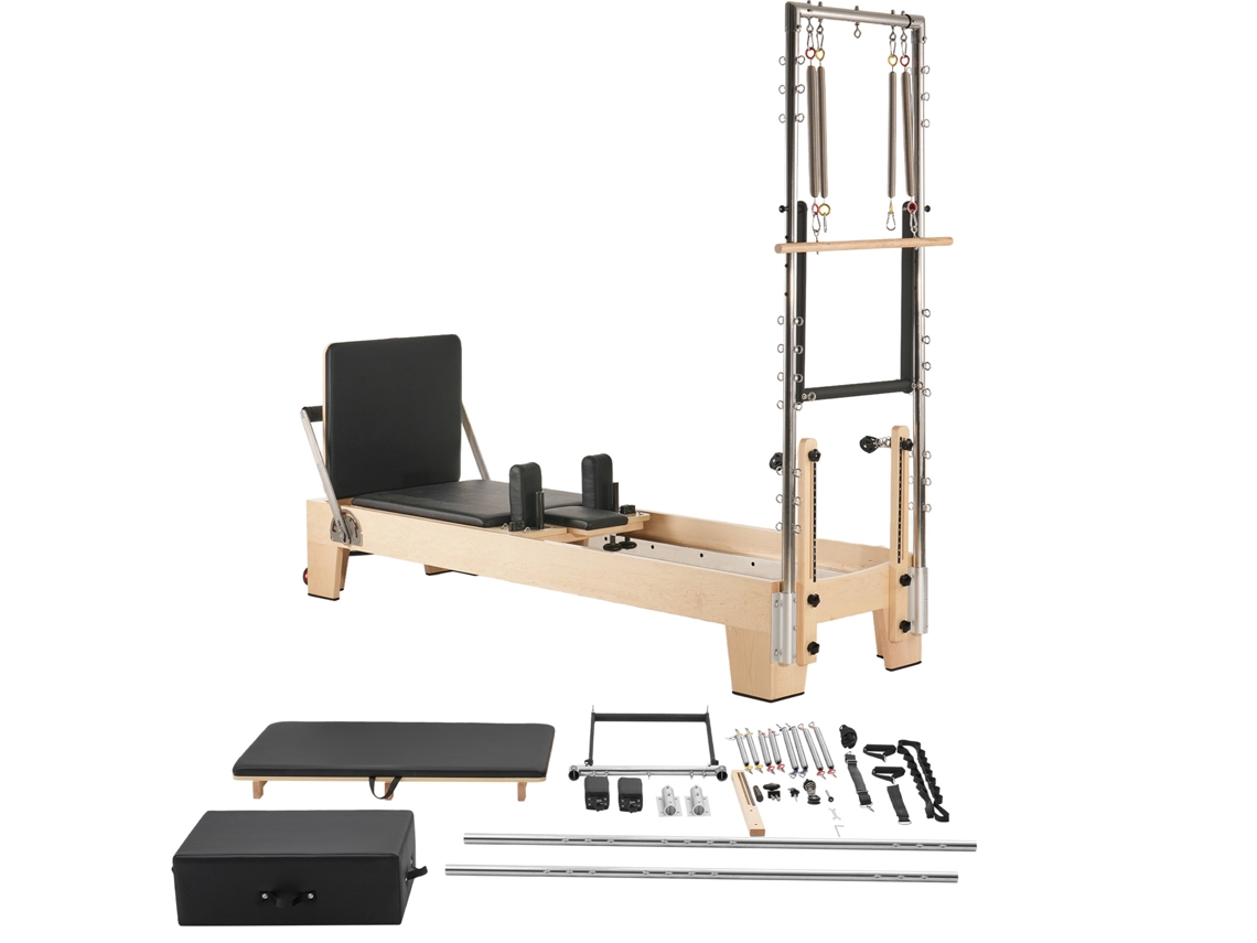 Máquina De Pilates Reformer Succebuy De Madeira Equipamento De Pilates Até 181,4 Kg