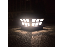 2026 luz Solar para Jardim Exterior, Lâmpada de Poste Impermeável para Patios e Muros, Luz Quente