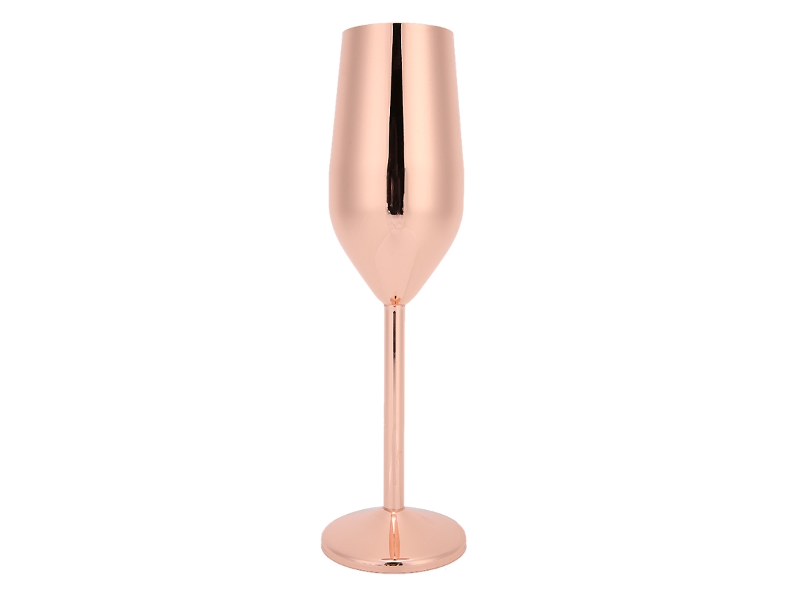Taça de Vinho/Champanhe em Aço Inoxidável 304, 220ml, Ideal para Festas e Bares