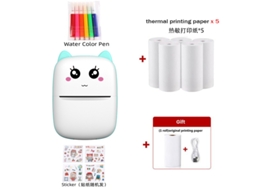 Impressora Térmica Sem Fio De 203 Dpi, Impressão Sem Tinta, Com Papel Para Impressora, Caneta Aquarela E Adesivo, Compatível Com Ios E Android