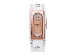 Relógio de Pulso Masculino Ccq Vintage Retangular Quartzo Pulseira Pu Branco
