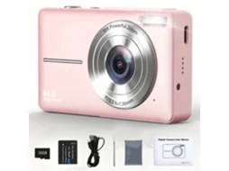 Câmera Digital Hd Vídeo Blog Dc430 Rosa Brilvibera