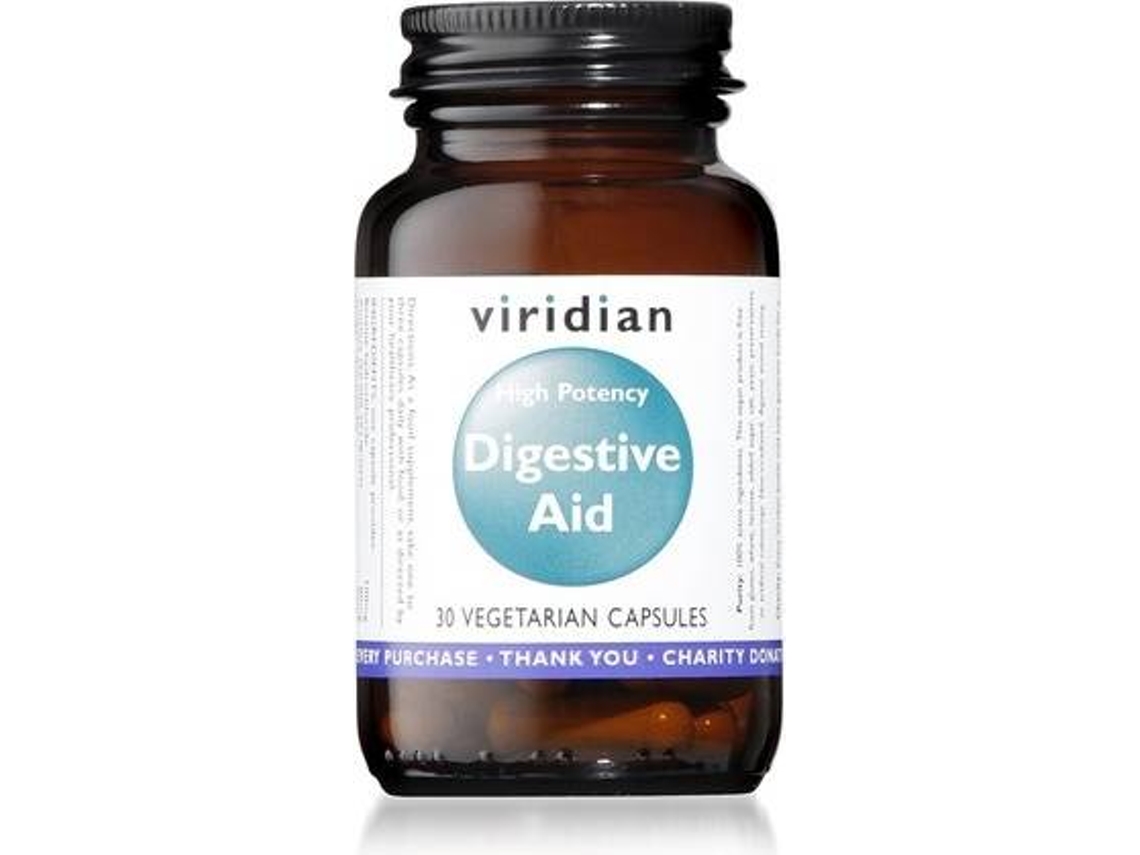 Suplemento Alimentar VIRIDIAN Ajuda Digestiva Alta Potência (30 cápsulas vegetais)