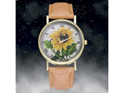 Reloj Analógico De Cuarzo Para Mujer Y Hombre Con Correa De Pu Beige