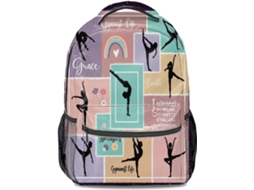 Mochila Com Estampa Silhueta Ginástica, Esportiva, Escolar, Para Adolescentes E Crianças