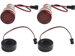 2 Unidades De Amperímetro Digital Led Ca Redondo A 100 380 V