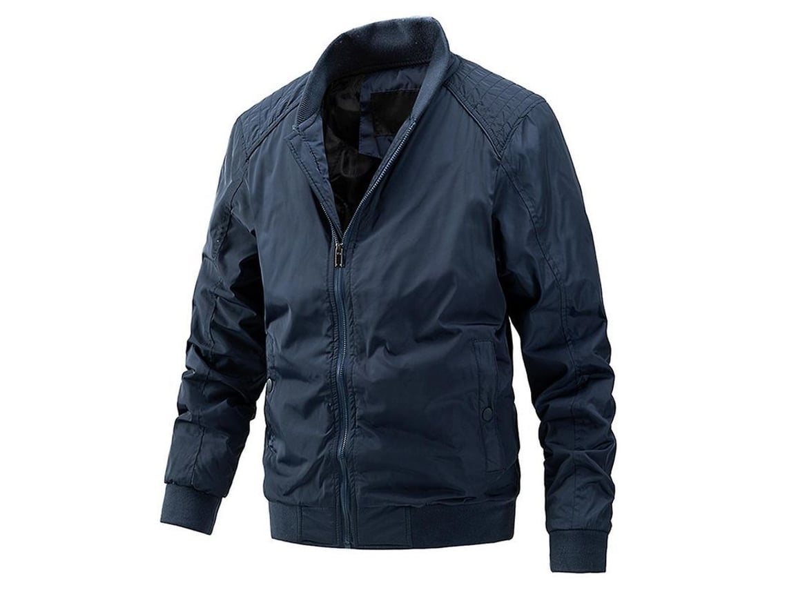 2026 jaqueta com Fecho para Homem Mystdiy Tamanho S 3xl Poliéster Gola Alta Estilo Clássico Primavera Outono